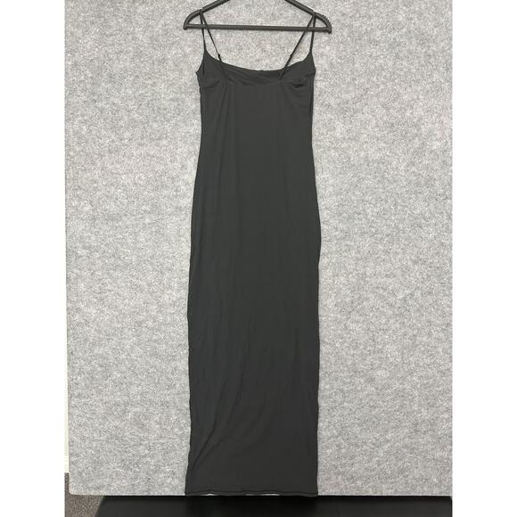SKIMS Onyx Fits Everybody Sleeveless Spaghetti Straps Slip Dress Size Large New - Picture 5 of 5